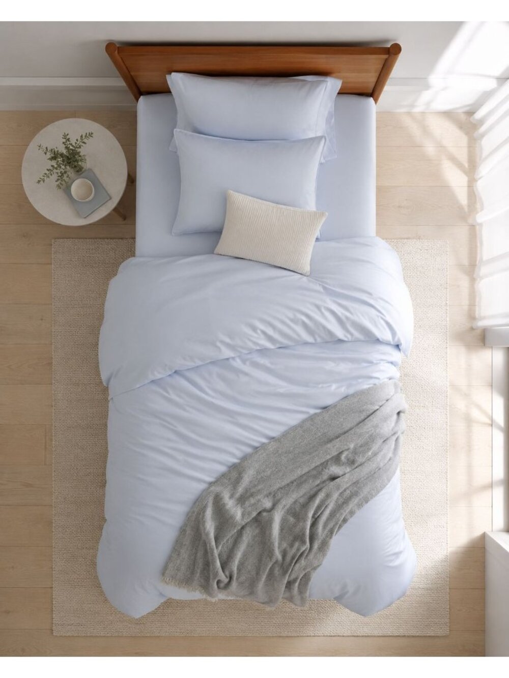 S8 | Quince Bamboo Duvet Cover Twin Sky Blue NWOT - Picture 11 of 11